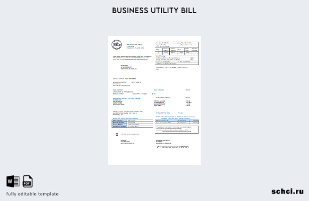 скачать шаблон счета за коммунальные услуги Wellsboro Electric Co в цифровом фор